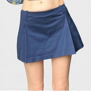 Abercrombie & Fitch Navy Blue Micro Skirt with Builtin Shorts Low Rise Preppy XS
